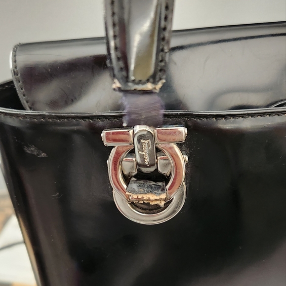 Vintage Salvatore Ferragamo Black Handbag - Picture 9 of 12